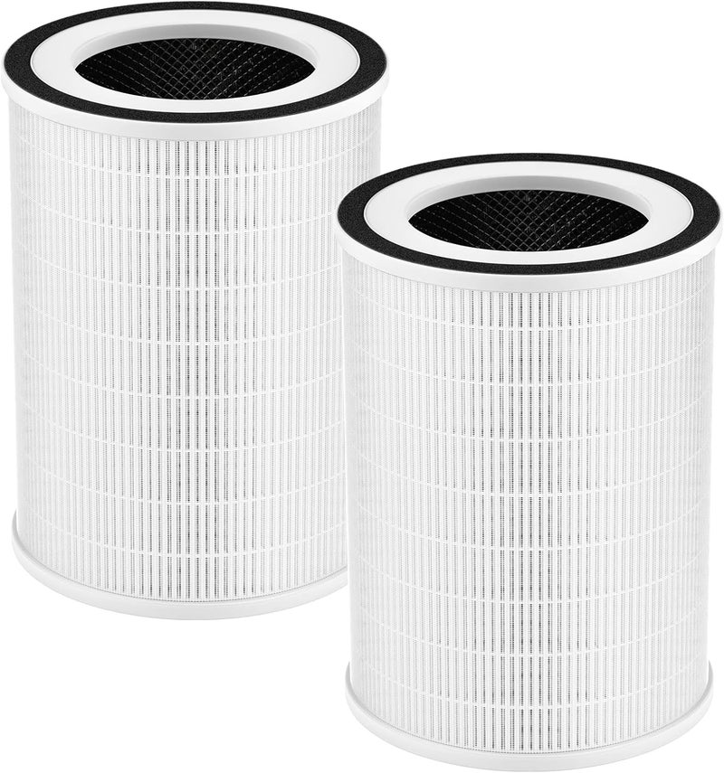 WILERDA 2 Pack HEPA KILO Filter Compatible with Afloia KILO, KILOPLUS, KILOPRO, MIRO,MIRO PRO and MORENTO MR-Kilo, Kalo Air Purifier, 360° 3-Stage Filtration for Odor,Smoke,Dust,Pollen,Pets - Image 1